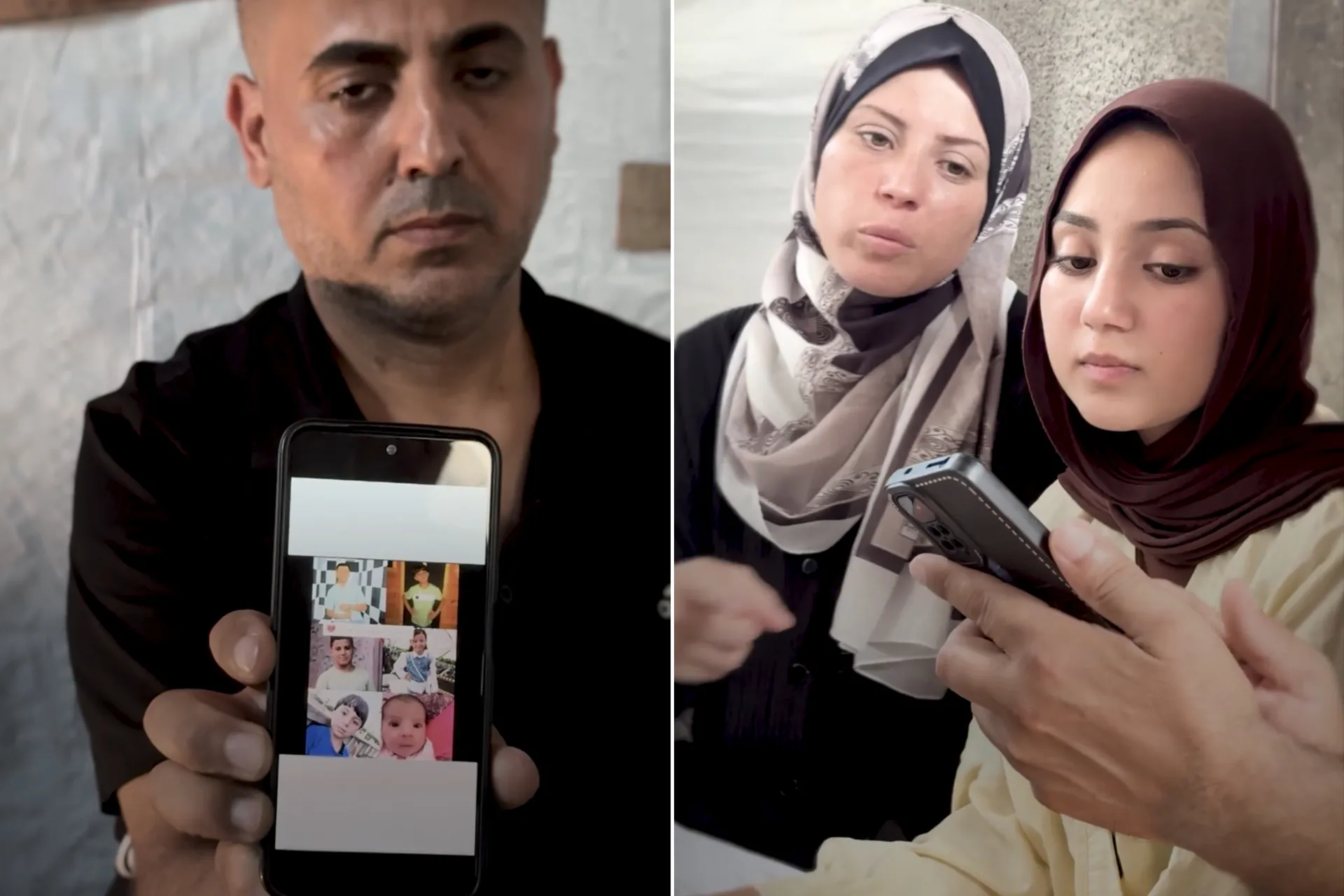 فيديو.. فلسطيني تستقبله شهادات وفاة أطفاله الستة بدل ضحكاتهم