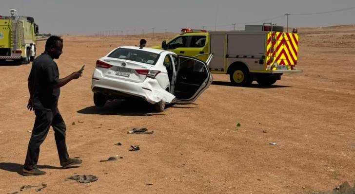 مراسل رؤيا: إصابة 10 أشخاص بينهم عائلة أردنية بحادث تصادم في عرعر بالسعودية