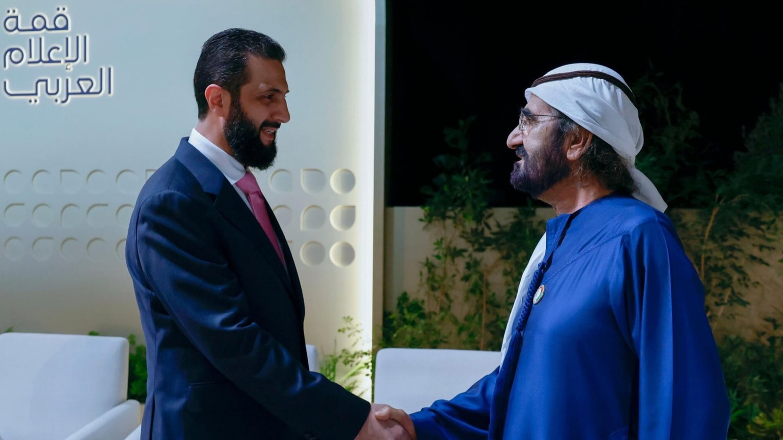منشور للشيخ محمد بن راشد بعد لقاء أحمد الشرع.. ماذا قال؟