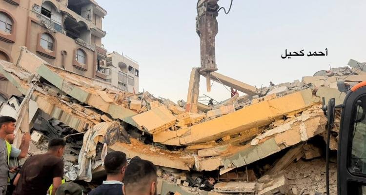 5 إصابات بانهيار جزئي لمبنى بغزة
