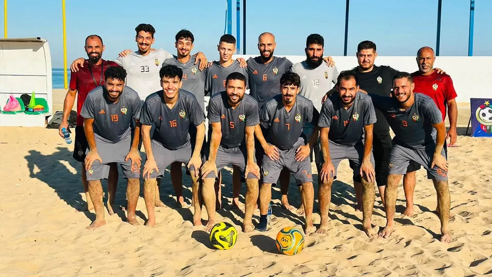المنتخب الوطني لكرة القدم الشاطئية يلاقي المغرب اليوم على شاطئ ملعب اللثامة بمدينة بنغازي