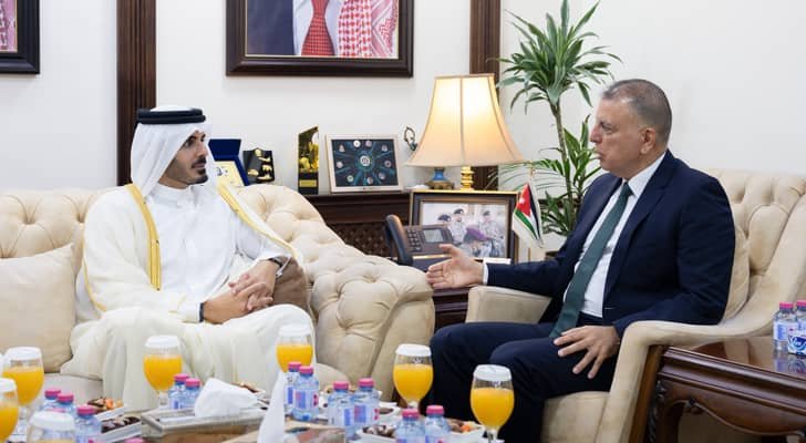 مازن الفراية يستقبل نظيره القطري لبحث التعاون المشترك بين البلدين