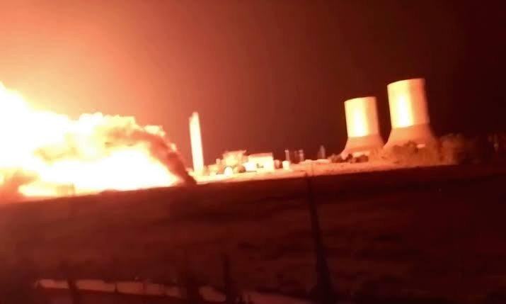 انفجار وحريق في خط غاز بدمشق وتعطل 3 محطات كهرباء